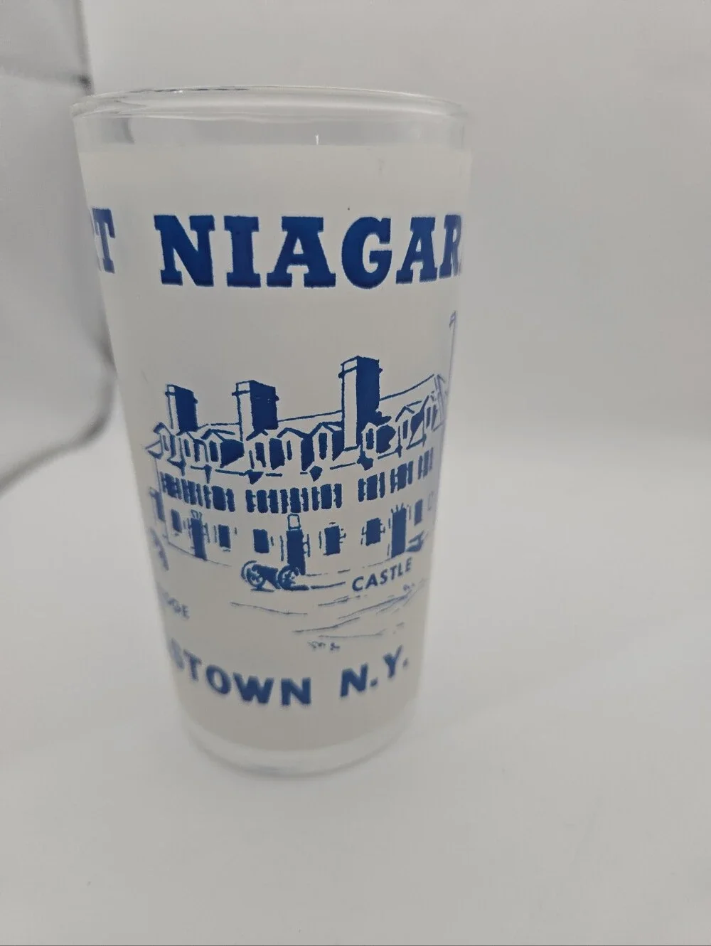 Vintage Canada & Old Fort Niagara Souvenir Glasses Set MCM Barware Travel Cups